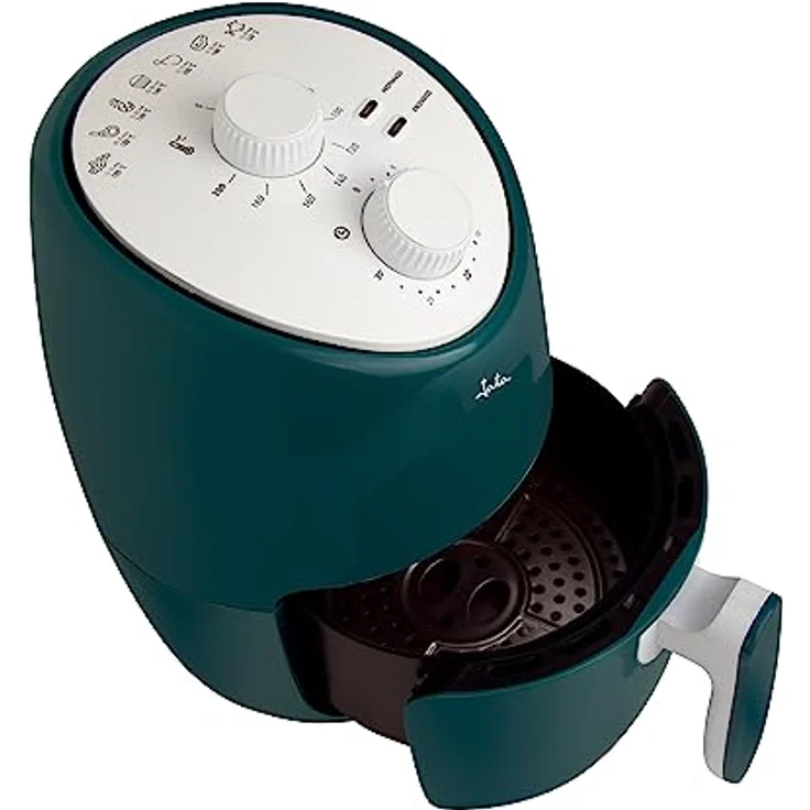 JATA JEFR5392 Ölfreie Fritteuse, 2 Liter, Temperaturregelung (80-200 Grad) 30 Minuten Timer, Antihaft-Korb, 1000 W, BPA-frei, kompaktes Design – Bild 3