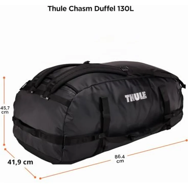 Thule Chasm Weekender Reisetasche 58 cm, schwarz, 100% Polyester, kompakte Reisetasche für Wochenendtrips – Bild 4