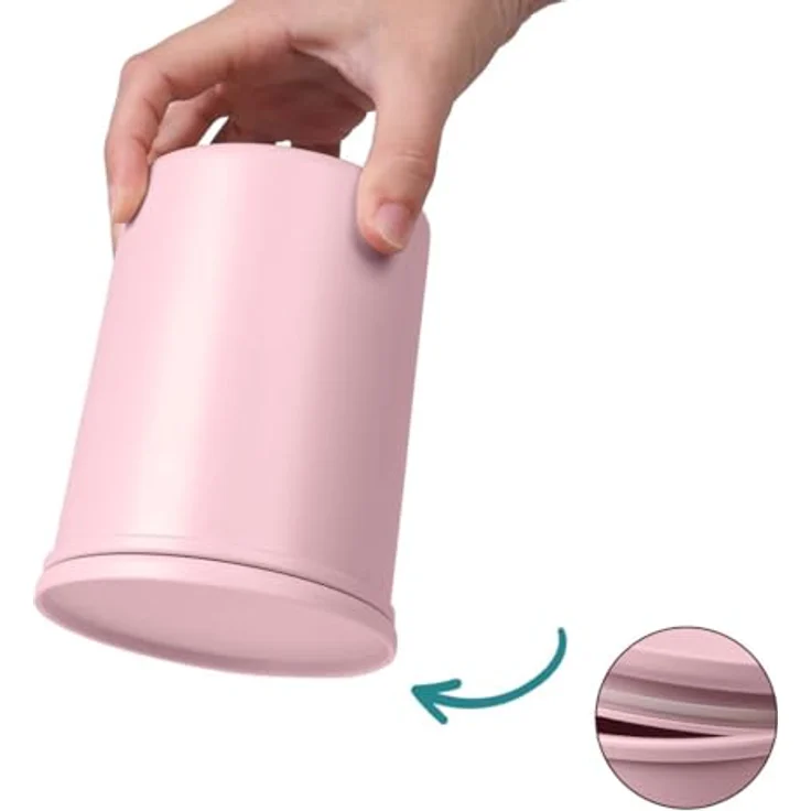 AWAVE Frischhaltedosen-Set rund mit Deckel, luftdicht, 3-teilig, aus recycelten PET-Flaschen, rosé, Mehrweg – Bild 5