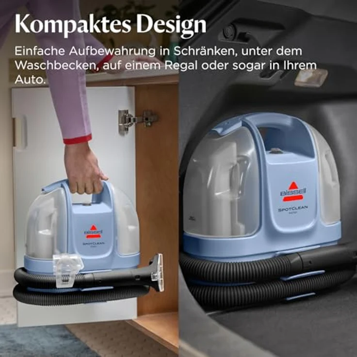 Bissell SpotClean Mini Select, Wasch-Sauger mit Dual-Tank, 327 W, beutellos, 12.5 kPa, zur Fleckenreinigung auf Teppich, Polster, Autositz – Bild 4