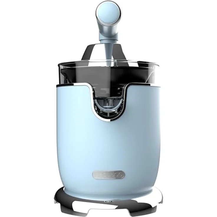 Cecotec Elektro-Zitruspresse - Xqueeze RetroJuice 1000 Blue, 1000W, Edelstahlfilter, 2 abnehmbare Konen, Hebel und Tropfstopp-System – Bild 2