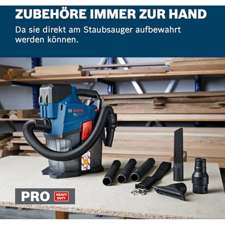 Bosch Professional Akku-Staubsauger GAS18V-6LS, tragbarer 18V Nass- und Trockensauger mit halbautomatischer Filterreinigung und Eco-Modus – Bild 4