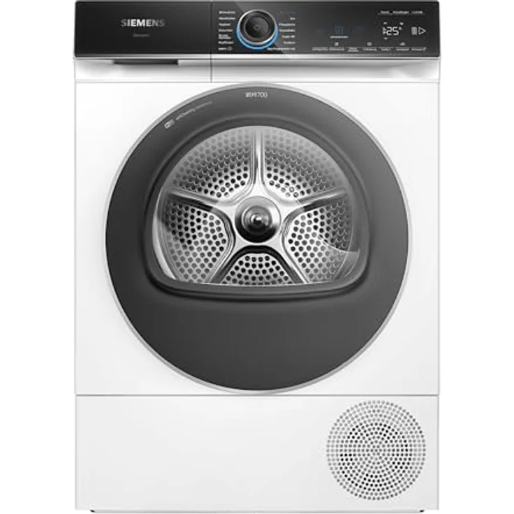 Siemens WQ46B2D41 iQ700, Wärmepumpentrockner 9 kg, extrem leise, varioSpeed, autoDry, Knitterschutz, Home Connect, selbstreinigend, Weiß – Bild 1