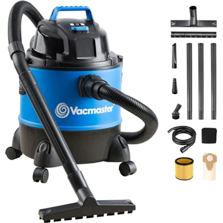 Vacmaster VQ1220PF, Nass- und Trockensauger mit 20L Patronenfilter, 1250W Motor, stoßfester Polymertank, inkl. Vliesfilterbeutel für Haus, Garage und Auto – Bild 1