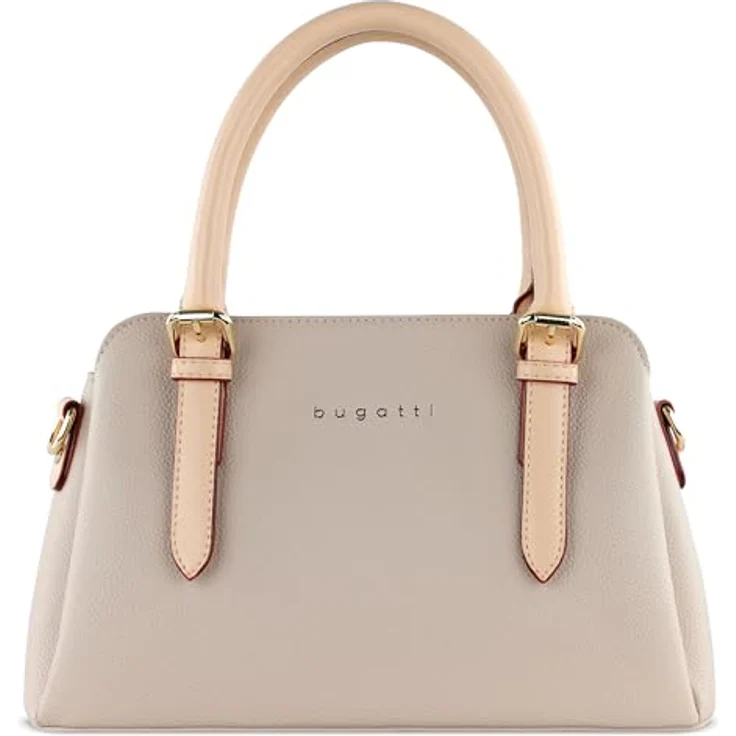 Bugatti Handtasche ELLA, Beige, dreigeteiltes Hauptfach, abnehmbarer Schultergurt, 1 Innensteckfach, 1 Reißverschlussfach – Bild 1