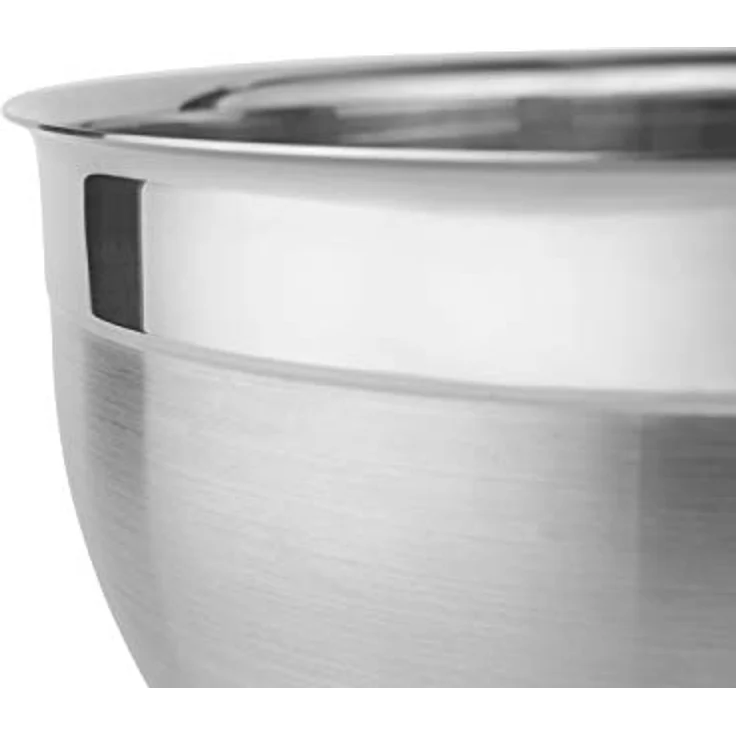 RÖSLE Schüssel-Set 2-tlg. und RÖSLE Frischhaltedeckel (Ø 20 und 24 cm), Hochwertige, formschöne Schüsseln aus Edelstahl zur Zubereitung und Aufbewahrung von Speisen, spülmaschinengeeignet Silberfarben – Bild 2