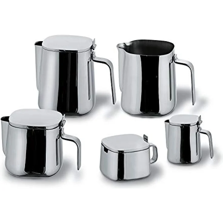 Alessi Rahmkännchen aus Edelstahl, Original Design, 20 cl, Silber – Bild 4