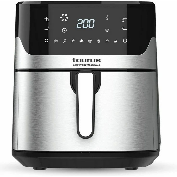 "Taurus Fritteuse Airfryer Heißluftfritteuse Taurus AIR FRY DIG 7SW, digitales Display, schwarz" – Bild 1