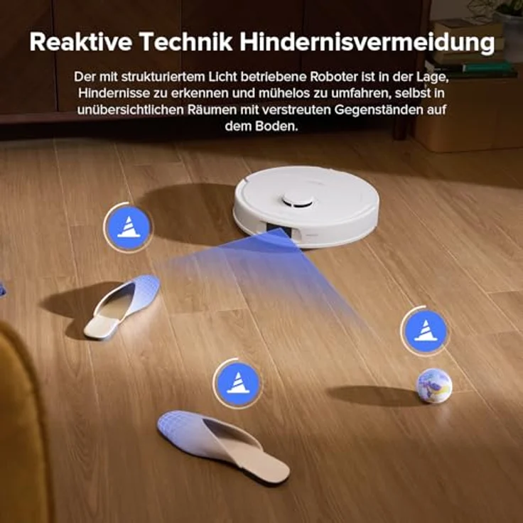 Roborock QV 35S, Saugroboter mit 10.000 Pa Saugkraft, Dual Anti-Tangle-System, Weiß – Bild 5