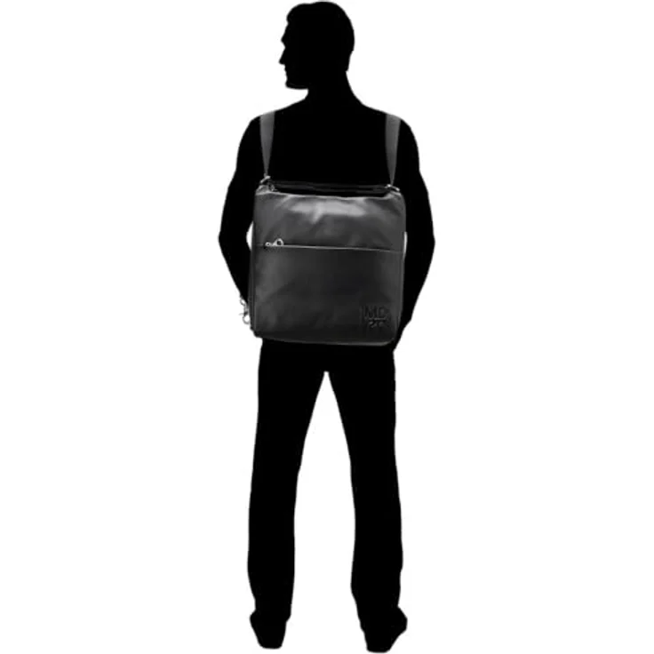 Mandarina Duck MD20 Schultertasche, 100% Leder, 32.5 cm, schwarz – Bild 4