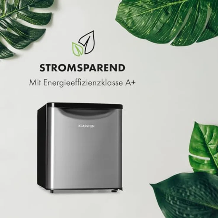 Klarstein Yummy - Minikühlschrank mit Gefrierfach, 47 L, leise (41 dB), schwarz/silber – Bild 5