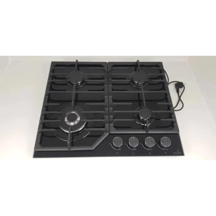 Gasline Gasherdset GB850-FIB + GAG60GLWG, 69 Liter Gas-Einbaubackofen mit Umluft, 60 cm Glaskeramik-Gaskochfeld Schwarz, 4 Sabaf-Brenner mit 3,8 kW WOK-Brenner, Erdgas/Propangas – Bild 5