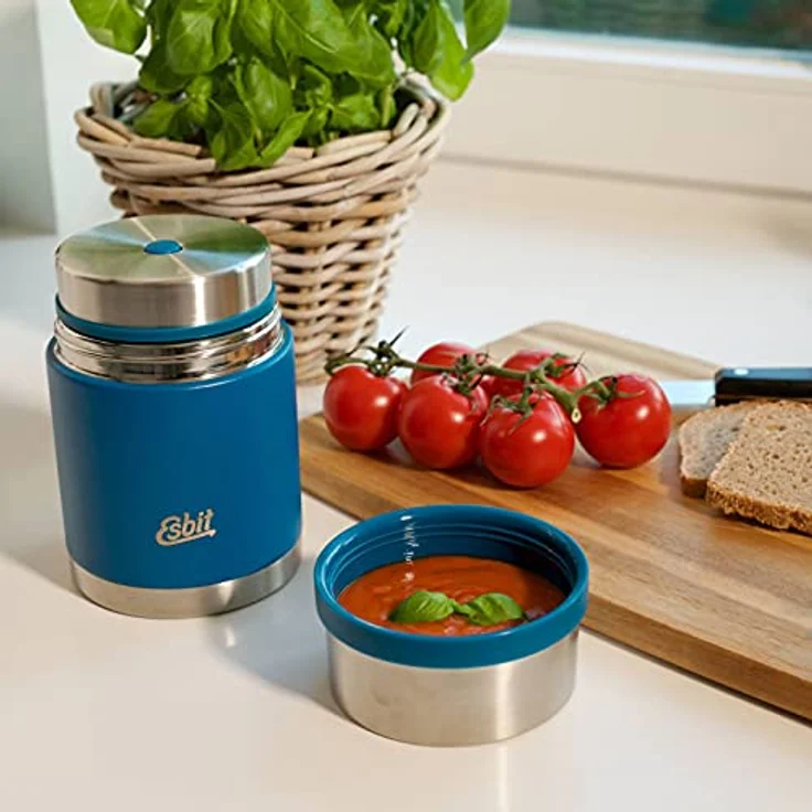 Esbit Sculptor Thermobehälter für Essen, Edelstahl, BPA-Frei, Schwarz, Silber &mehr, 750ml & 1000ml, Speisegefäß für warme und kalte Speisen, für Suppen und Salate, Isolierbehälter für Schule & Arbeit – Bild 6