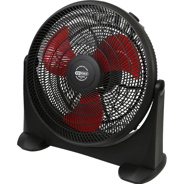 KS Tools Werkstattventilator, 70 Watt, Standventilator mit 530 mm Durchmesser, schwenkbar, Schwarz