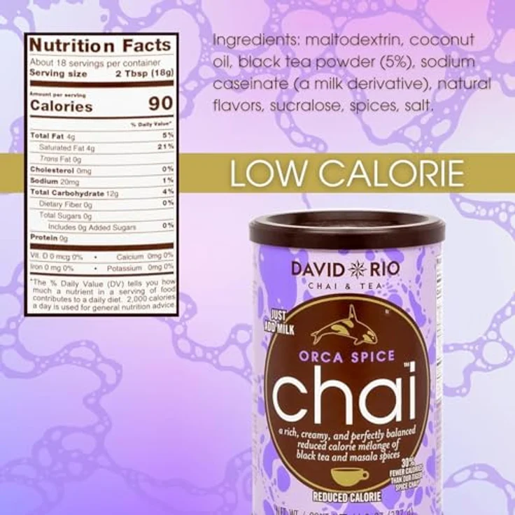 David Rio Orca Spice Chai Pulver, 337 g Tee für cremige Chai-Getränke – Bild 2