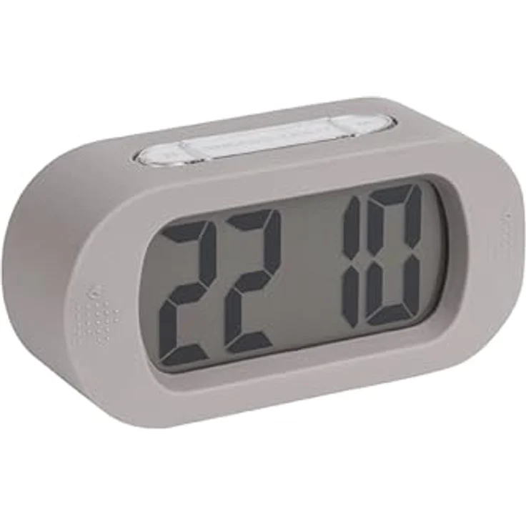 Karlsson Wecker Gummy, Digitaler Wecker aus Silikon in Warm Grey, kompaktes Design für Schlafzimmer - 14x7x5cm – Bild 2