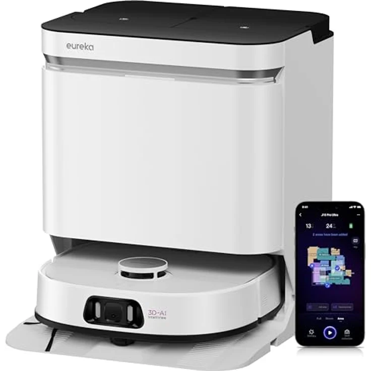 Eureka J15 Pro Ultra Saugroboter mit Wischfunktion, 16200 Pa Saugleistung, selbstreinigende Basisstation, Anti-Wickel-Technologie, 75℃ Heißwasserreinigung – Bild 1