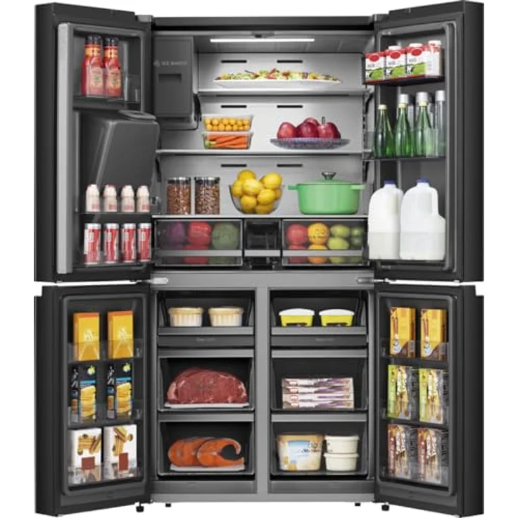 Hisense RQ760N4SBFE Cross Door Kühlschrank, 584 l freistehend mit Eis- und Wasserspender, Total No Frost, Multi-Air-Flow-System – Bild 4