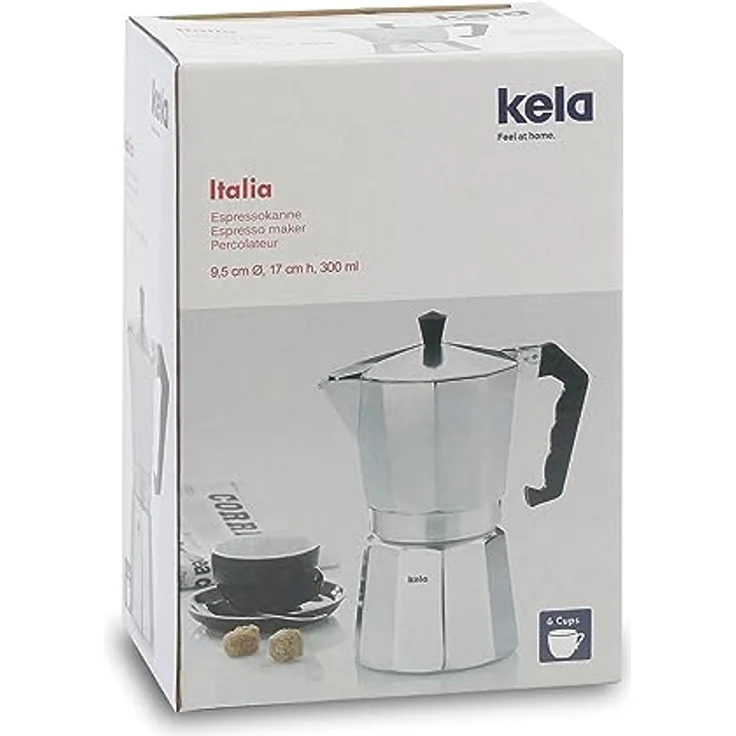Kela 10591 Espressokocher, Für 6 Tassen, Aluminium, Italia – Bild 10
