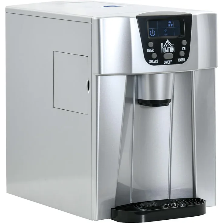 Xdovet Eiswürfelmaschine, 2L Wassertank, Selbstreinigungsfunktion, LCD-Display, 12kg/24h Eiswürfelbereiter für Küche und Büro