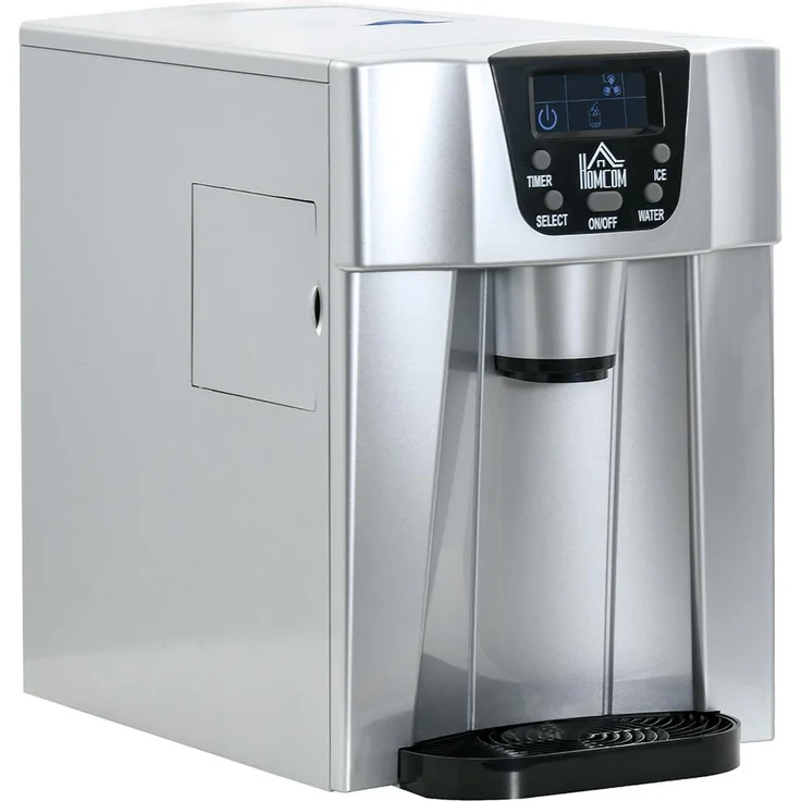 Xdovet Eiswürfelmaschine, 2L Wassertank, Selbstreinigungsfunktion, LCD-Display, 12kg/24h Eiswürfelbereiter für Küche und Büro