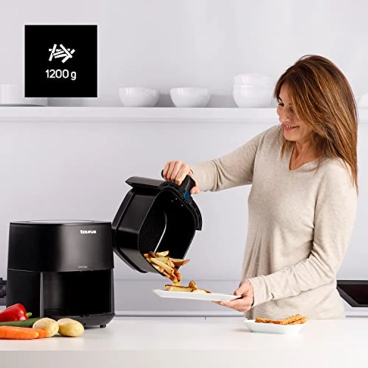 Taurus 973979000 AF1701D Amazing Heißluftfritteuse, Stainless Steel, Schwarz – Bild 3