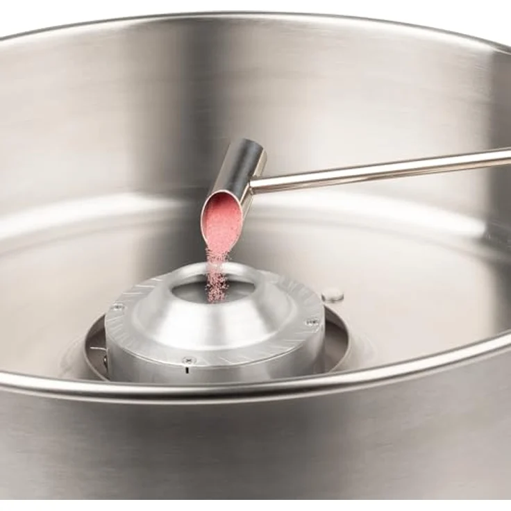 H.Koenig CIRCUS8 Zuckerwattemaschine, Aluminium, Rosa - Professionelles Ergebnis, 1200W Leistung, Automatische Temperaturanpassung – Bild 5