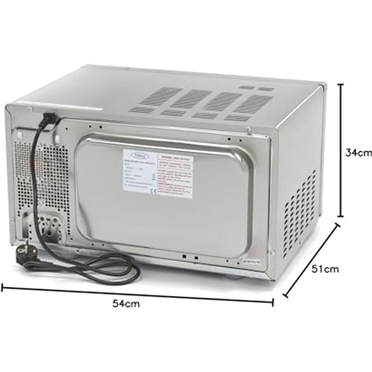 Maxima Horeca Mikrowelle, 900W mit 6 Programmen, 25L, Edelstahl, für Platten bis Ø33 cm – Bild 9
