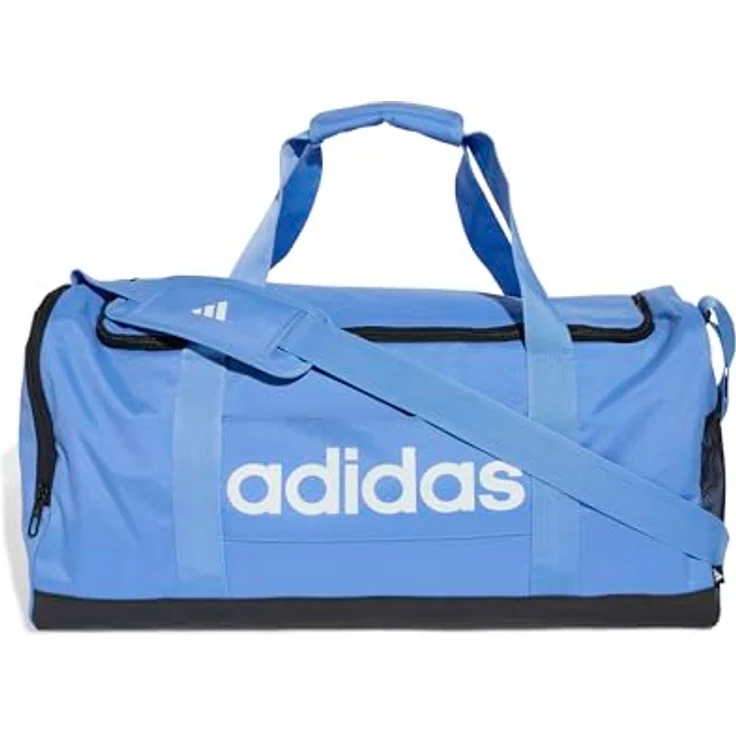 adidas Performance LINEAR DUFFEL M Sporttasche, Schwarz, mit mehreren Fächern und verstellbarem Schulterriemen, aus 50% recycelten Materialien – Bild 1