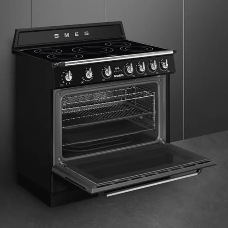 SMEG Vicoria TR90IMBL Multifunktionskochfeld, 90 x 60 cm, Induktionsherd mit True-Convection und Vapor Clean, Schwarz – Bild 4