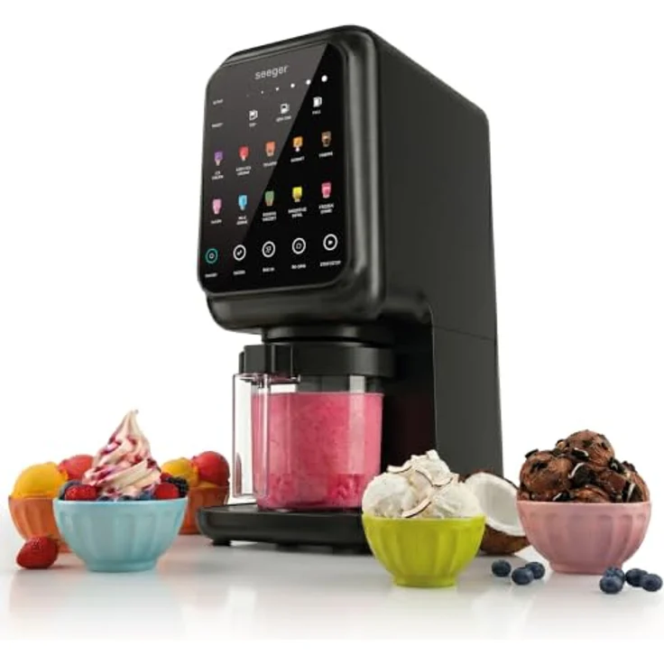 Seeger Eismaschine MultiCream 10-in-1, 1,5 l, 800 W mit digitalem Touchscreen und BPA-freien EasyCups – Bild 1