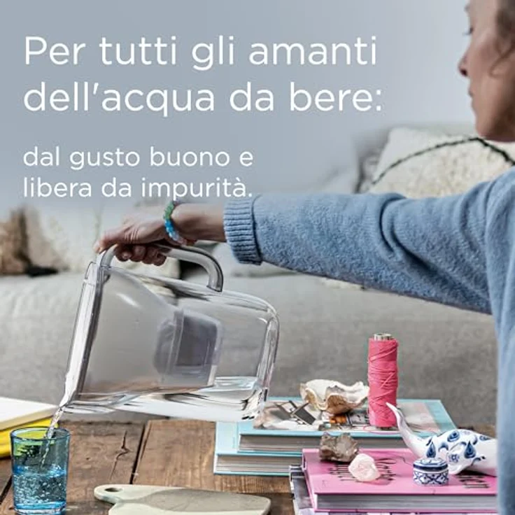 Brita Style Essential Wasserfilterkanne, inkl. 1x Maxtra Pro Extra Kalkschutz & 1x Maxtra Pro Pure Performance, Beige, 2,4l Gesamt- und 1,4l Filterwasserkapazität, spülmaschinengeeignet – Bild 4