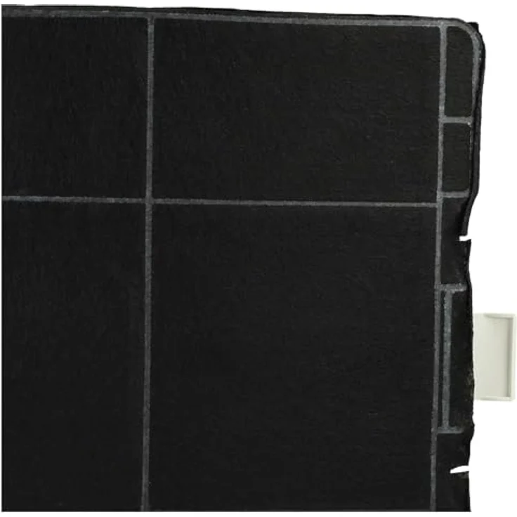 vhbw 4x Aktivkohlefilter für Siemens LZ53251/01, LU53650/01, LZ53250/01, 23,3 x 21,5 x 2,2 cm, schwarz/weiß – Bild 5
