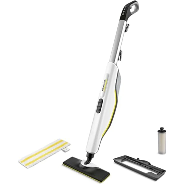 Kärcher Dampfreiniger SC 3 Upright EasyFix, Aufheizzeit: 0,5 min., Flächenleistung: ca. 60 m², Tank: 0,5 l, Heizleistung: 1.600 W, mit Bodendüse, Bodentuch, Teppichgleiter, Entkalkungskartusche – Bild 1