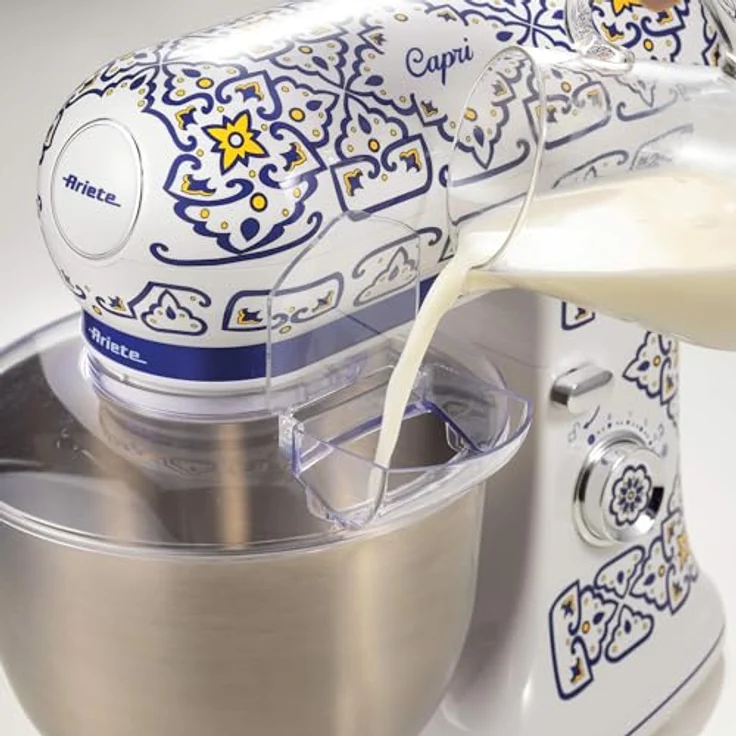 Ariete Knetmaschine 1588, Capri - Mediterraner Stil, 2400 Watt Motor, 7 Geschwindigkeiten, 5,5 Liter Edelstahlbecher – Bild 5