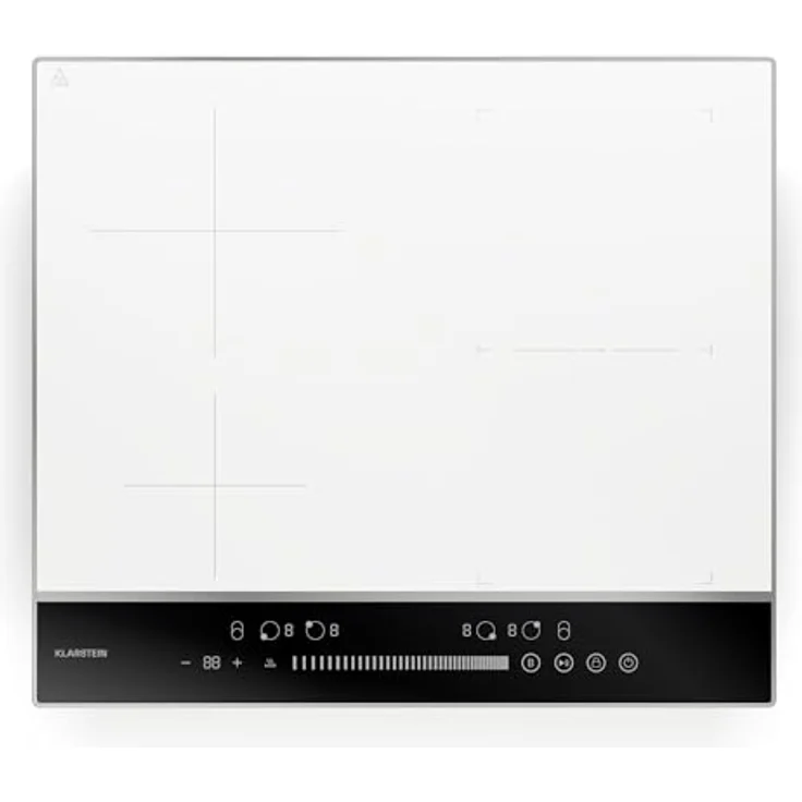 Klarstein Induktions-Kochfeld DualTone CP8-KL-DT-60-Hy-Wh, 4 Zone Flex Touch Timer LED, weiß – Bild 1