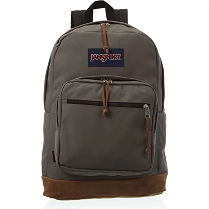 JanSport Daypack, Sportlicher Rucksack aus strapazierfähigem Polyester mit Laptopfach und großen Vordertasche, Schwarz
