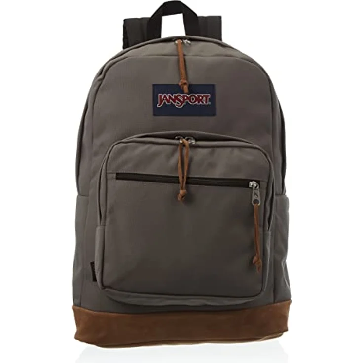 JanSport Daypack, Sportlicher Rucksack aus strapazierfähigem Polyester mit Laptopfach und großen Vordertasche, Schwarz – Bild 1