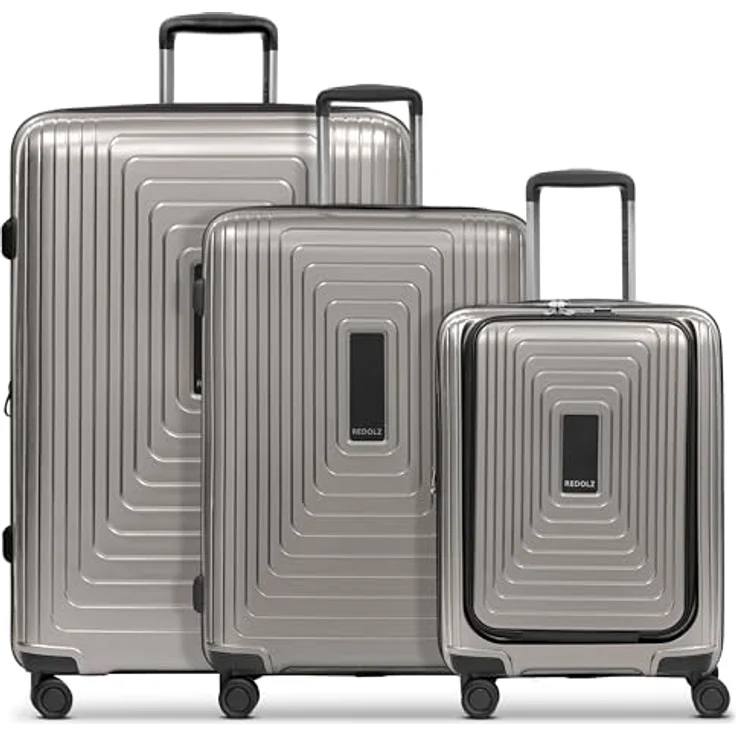 REDOLZ Hartschalen Koffer-Set-3-teilig | Dehnfalte erweiterbar, ultra-leicht, 4-Rollen & TSA | Essentials 14 – Bild 1