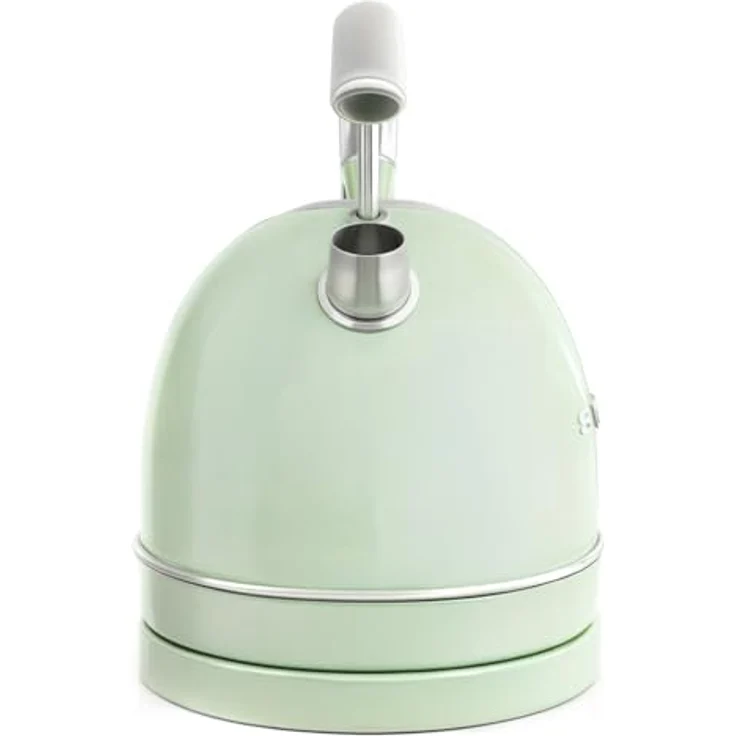 SWEISS Wasserkocher KTL7, Vintage Edelstahl, 1,5 l, 2200 W, 360° Sockel, Grün, automatische Abschaltung, sichtbarer Wasserstand – Bild 3