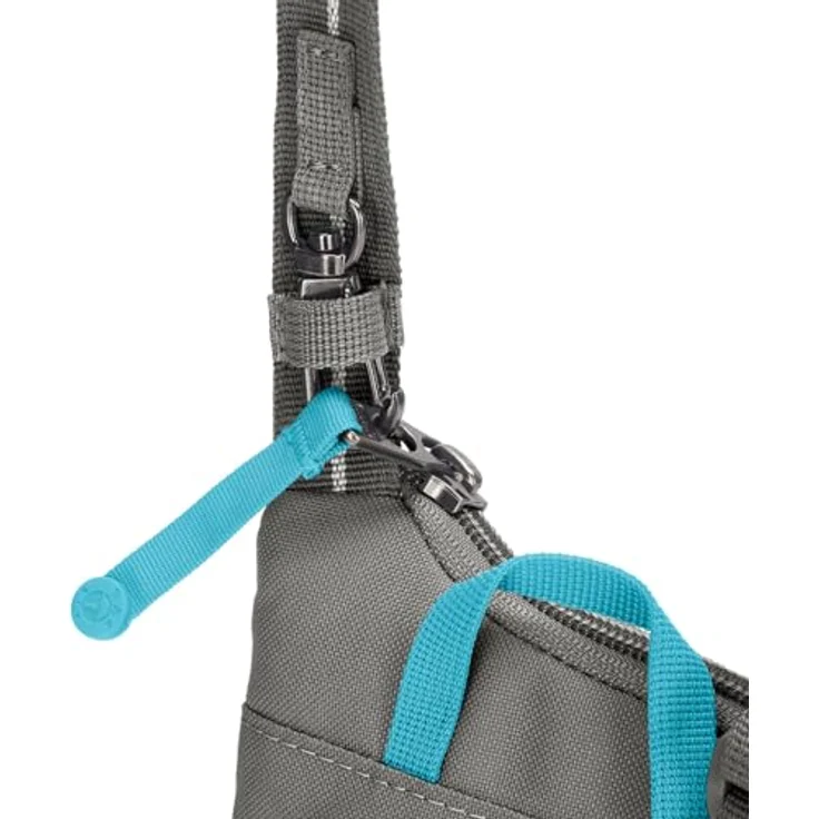 Pacsafe GO, anti-theft Tech Mini Bag Umhängetasche, RFID, 12 cm, grau, 100% Polyester – Bild 9
