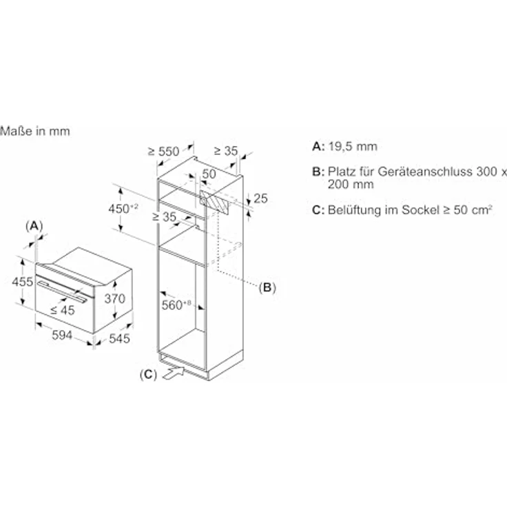 Bosch Hausgeräte BOSC Einbau-Mikrowelle, Mikrowelle Einbau, Schwarz – Bild 6