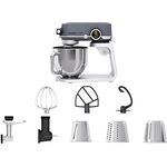 CARRERA Nr. 657 Küchenmaschine, Testsieger, 800 Watt, 5 L Edelstahl-Rührschüssel, Planeten-Rührsystem