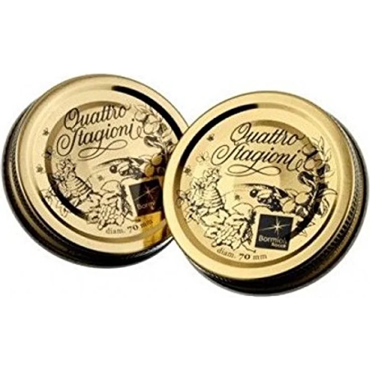 Bormioli Rocco 2 Ersatzdeckel mit Twist-Off Verschluss | Motiv: ''Quattro Stagioni'' | TO: 70 mm – Bild 2
