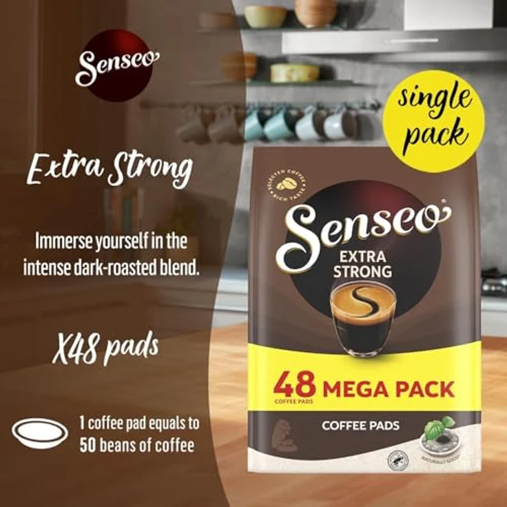 Senseo Kaffeepads Extra Strong / Extra Kräftig, Intensiver und Vollmundiger Geschmack, Kaffee für Kaffeepadmaschinen, 48 Pads – Bild 8