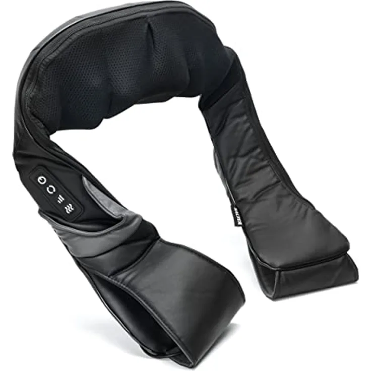 Salter EE6934BLKSTKEU7 Nacken Massagegerät mit Wärme, Shiatsu, 3 Intensitätsstufen, 4 Massageköpfe, Comfort Wrap gegen Rückenverspannungen, Nacken, Schultern, UK/EU-Stecker, Muskelschmerzlinderung