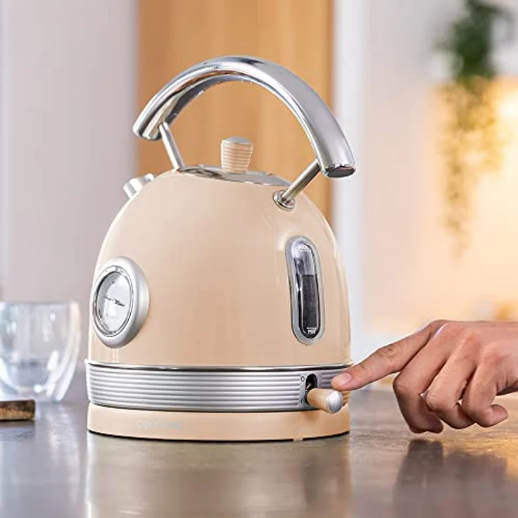 Cecotec Thermosense 420 Vintage Wasserkocher, 2200 W, 1,8 L, mit Temperaturanzeige, Edelstahl, beige – Bild 6