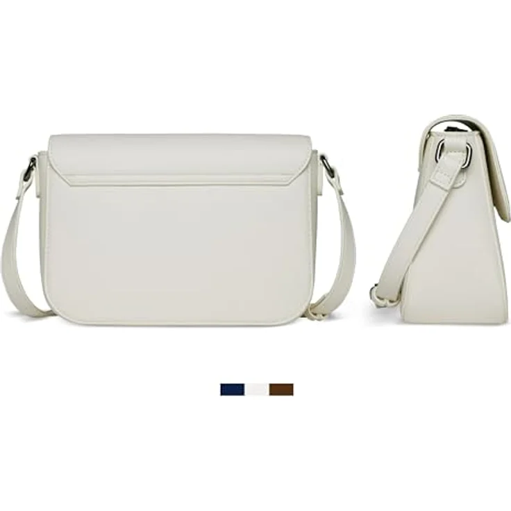 Bugatti Almata Umhängetasche M 25 cm, praktische Schultertasche aus Polyurethan, beige, mit Reißverschluss und verstellbarem Schultergurt – Bild 3