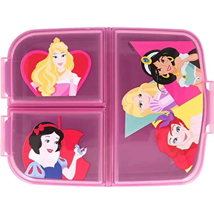 Stor PRINCESAS Disney |Brotdose mit 3 Fächern für Kinder - Kinder-Lunchbox - Snackbox - Dekorierte Lunchbox, Estándar – Bild 4