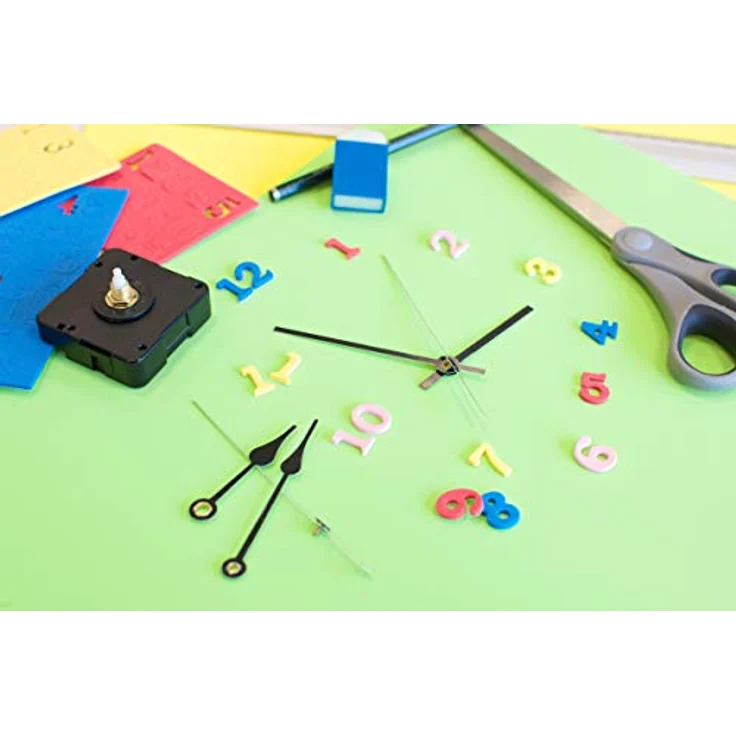 TFA Dostmann Analoges Uhrwerk mit zwei Uhrzeigersets, 60.3024.01, leises Sweep-Uhrwerk, zum Basteln/Selbstgestalten, schwarz – Bild 5